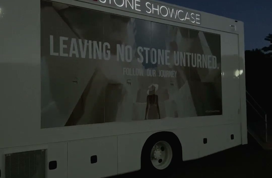 The rear graphic reading Leaving No Stone Unturned