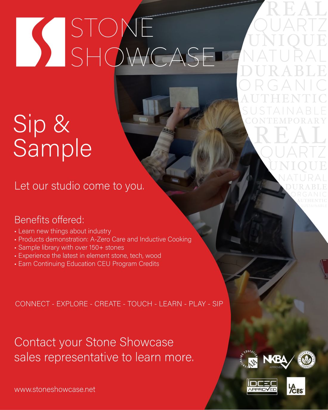 The Sip and Sample flyer