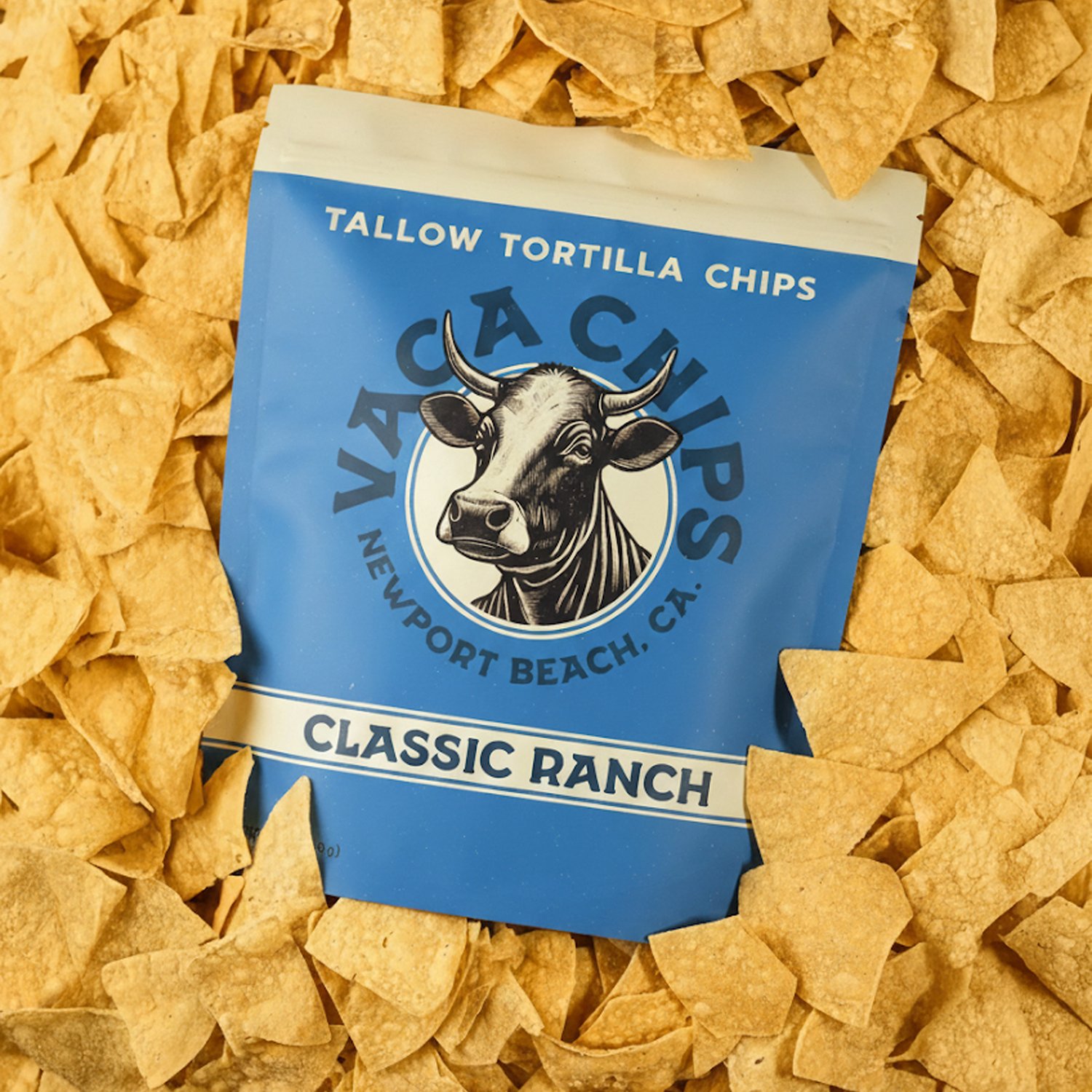 Classic Ranch with chips spilling around it