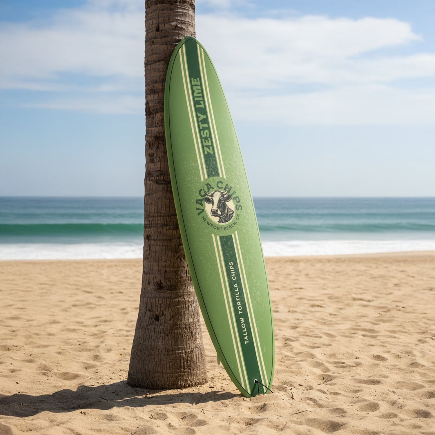 The surfboard on the beach